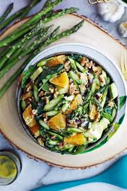 Maybe you would like to learn more about one of these? Asparagus Orange Spinach Salad With Basil Lemon Vinaigrette Yay For Food