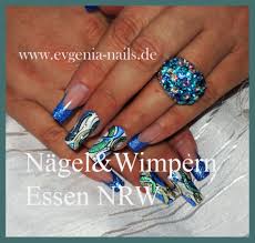 Nage In Blau Glitter Babyboomer French Gel Nagel Design Design Essen Nrw
