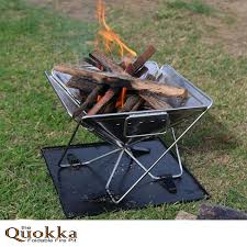 A fire pit is a great way to spend a summer night outdoors or keep warm when the weather gets chilly. Quokka 2 Stainless Steel Folding Firepit Portable Bbq