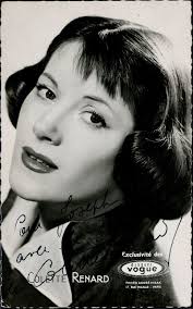 French Actress and Singer COLETTE RENARD Vintage Signed Photo