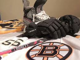 Johnny Boychuk Game Used Stick Gloves Skates Hockey Players Johnny Hockey