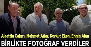 Çakmaktaş paylaşımında türk devleti ilelebet varolsun diye her zorluk ve meşakkati gögüsleyen, zindan dahil bu uğurda en ağır bedelleri ödeyen kahramanlarımız: Alaattin Cakici Mehmet Agar Korkut Eken Engin Alan Bir Araya Geldi
