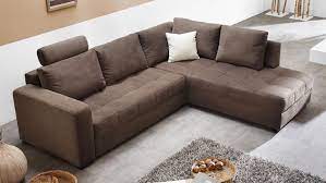 Schlafsofas sind die perfekte kombination aus bett und sofa. Ecksofa Alya Microfaser Braun Mit Schlaffunktion Bettkasten