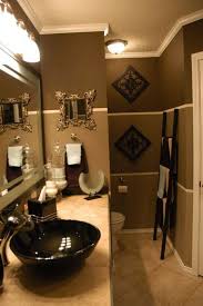 Gold Paint Color With White And Seafoam Tile Bathroom Ideas Seafoam Green Color Towels And Decora Brown Bathroom Decor Gold Bathroom Decor Restroom Decor