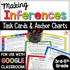 Set the cards out around the room and have students go on a scavenger hunt. Making Inferences Task Cards And Anchor Charts