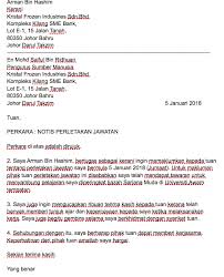 Gani pangiran amir kepada yang dipertua dewan undangan negeri… Contoh Surat Berhenti Kerja 24 Jam English