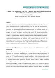 We are a sharing community. Pdf A Research And Development Study To Efl Learners Designing A Speaking Module For Introvert Students Based On Cooperative Learning