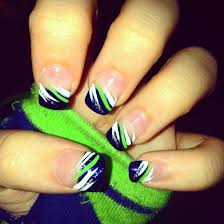 Seattle Seahawks Nails Super Bowl Cheerleading Nails Seahawks Nails Design Sports Nails