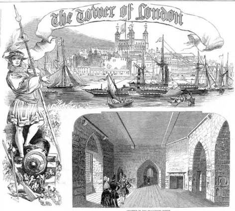 The Tower of London Print, 1848 Engraving.'. Art Prints, Posters & Puzzles from Mary Evans