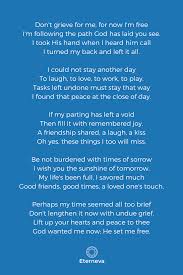 Don T Grieve For Me For Now I M Free Funeral Poem Funeral Speech Funeral Poems Family Day Quotes Body Positive Quotes