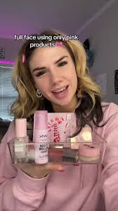 Doing a full face of makeup using ONLY pink products! #baileyspinn