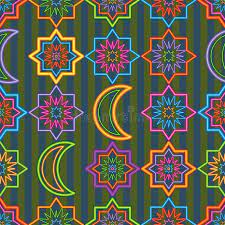 Singapore Ramadan Kareem Neon Star Moon Symmetry Seamless Pattern This Illustra Ad Star Moon Symmetry Neon Seamless Patterns Ramadan Illustration