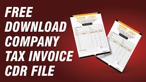 Tax Invoice Download Free Download Company Tax Invoice In Coreldraw 2019 In 2020 Create Invoice Professional Letterhead Coreldraw