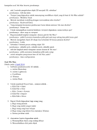 Soal dan jawaban animasi 3 dimensi kelas 11 semester 2. Contoh Soal Dan Jawaban Animasi 3d Blender