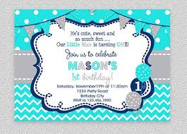 Boy Printable 1st Birthday Card Boys Birthday Invitation Boys Party Invitation Turquoise Etsy Boy Party Invitations Birthday Invitations Printable Birthday Invitations