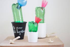 This mexican researcher has discovered a way to turn cactus leaves into a material with similar properties to plastic. Plastic Bottles Upcycled Into Cacti Lights Look What I Made