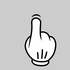 Multitouch Interface Mouse Theme 1 Finger Simple Tap Finger Cartoon Pointing Hand Finger