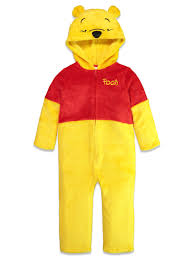 Disney Winnie The Pooh Newborn Baby Fleece Costume Hooded Coverall 0 3 Months Walmart Com