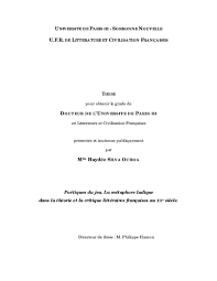Pdf Poetiques Du Jeu La Metaphore Ludique Dans La Theorie Et La Critique Litteraires Francaises Au Xxe Siecle Haydee Silva Academia Edu