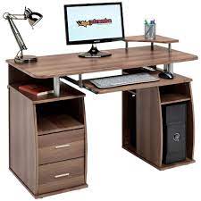 4 robuste rollen, von denen 2 arretierbar sind. Grosser Computer Schreibtisch Mit 2 Schubladen Kaufland De