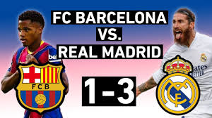 The club name in bold indicates a win for that team. Barcelona 1 3 Real Madrid El Classico Review 24th October 2020