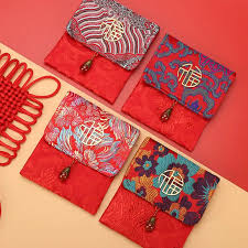 Chinese new year embroidery design red envelope lucky money bag red packet handy. 2020 Chinese New Year Cloth Fabric Red Envelope Cny Hong Bao Lucky Money Envelope Spring Festival Vacation Gift For Kids Party Favors Aliexpress