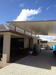 Stratco Cooldek Fly Over Carport With Twinwall Side Panels Rooftop Patio Pergola Apartment Patio