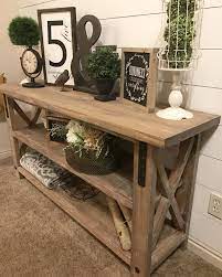 Industrial Farmhouse X Style Entry Table Local Only Rustic Farmhouse Table Decor Farmhouse Entry Table Entry Table Decor