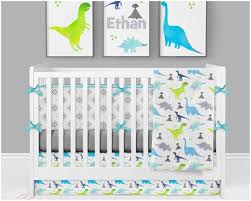 Baby Boy Crib Bedding Dinosaur Nursery Blue Baby Bedding Etsy