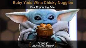 Be careful eating chicky nuggies around grogu baby yoda. Chicken Nuggets Baby Yoda Meme Chicky Nuggies Meme Wall