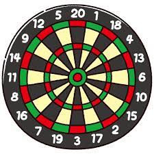 ダーツのイラスト ダーツボード 2カラー ダーツボード イラスト カラー