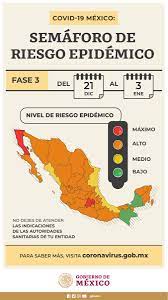 Gobierno De Mexico On Twitter Del 21 De Diciembre Del 2020 Al 3 De Enero Del 2021 Ciudad De Mexico Baja California Y Estado De Mexico Estaran En Semaforo Rojo Sinaloa Tamaulipas
