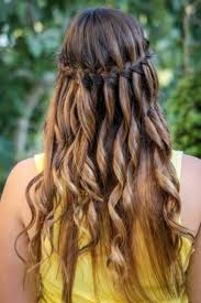Braid the hair with the 3 sections till you reach the end, and then clip it. Waterfall Braid Hairstyles Weekly