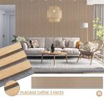 Lattes de Bois Mural Acoustiques - Chêne Naturel et Feutrine Grise  Acoupanel™