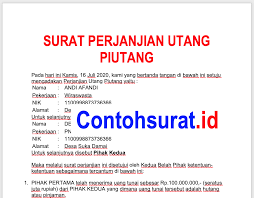 Dari pengertian, contoh, hingga cara membuatnya. Contoh Surat Perjanjian Hutang Piutang Akta Kelahiran Nama Tanda