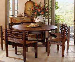 Round kitchen table with bench. Small Round Dinette Sets Ideas On Foter