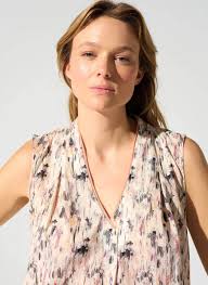 Straight printed cotton top Cassata Acote