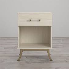 White and gold round nightstands with curvy. Girls Nightstand Wayfair