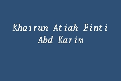 Arif and sabiha ibrahim are senior research demographer, and research demographer, respectively, at the pakistan institute of development economics. Khairun Atiah Binti Abd Karim Peguam In Kuantan
