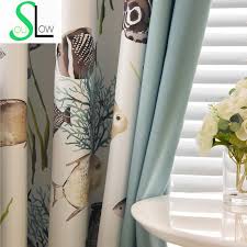Ideal for living spaces, dining rooms or playrooms, these allow some light to pass through and provide slightly more privacy than sheer curtains. Modern Curtains For Living Room Cartoon Fish Printed Volie Window Curtain Blackout Curtains Rideaux Cortinas Visillos Cl 5 Curtains Lowes Curtain Bucklecurtains Living Room Window Aliexpress