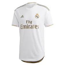 The shirt is predominantly white with pink elements. Real Madrid Home Player Version Soccer Jersey 2019 2020