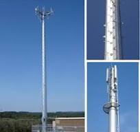 Single Pipe Microwave Antenna Tower for Telecommunication ...