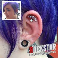 Opals On Opals On Opals Alyssa Came In Today To Get Her Ear Cartilage Pierced And Chose This Amazing Lt Purple Body Piercing Jewelry Ear Piercings Piercing
