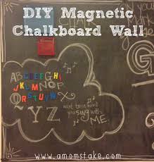 She is getting a new house and her mind was in decor mode (my favorite mode) and she wanted to get a magnetic. Kids Chalkboard And Magnet Wall Diy A Mom S Take