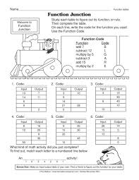 The Mailbox Math Worksheet Function Tables Math