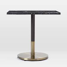 Black Marble Rectangular Bistro Table Orbit Base Goruntuler Ile Masa