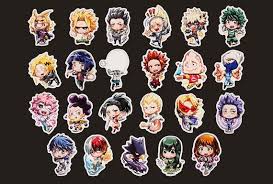 My Hero Academy Character Chibi Master Listing Set Vinyl Etsy In 2021 Anime Pixel Art Anime Stickers Cute Chibi