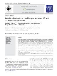 Pdf Centile Charts Of Cervical Length Between 18 And 32
