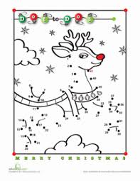 Freebie Rudolph Dot To Dot Christmas Kindergarten Christmas Coloring Pages Christmas Worksheets