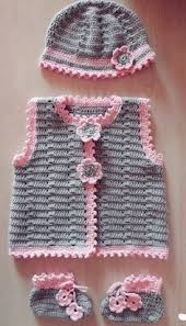 Bebek Takimi Tig Ile Hamarat Ev Kedisi Baby Knitting Patterns Krose Sapka Bebek Yelek
